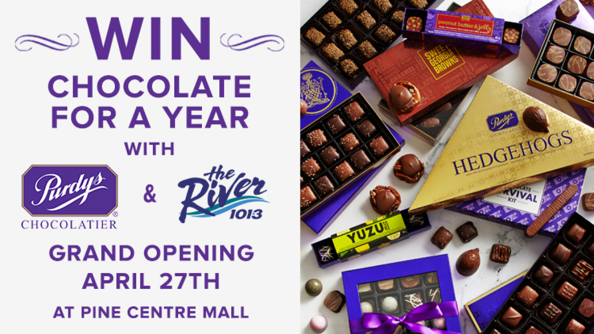 Win Chocolates for a Year with Purdys Chocolatier